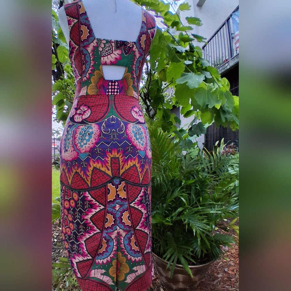 🔥NEW MAEVE ANTHROPOLOGY Vibrant Multicolor Backless Dress Size 0 & FREE GIFT - Picture 9 of 14
